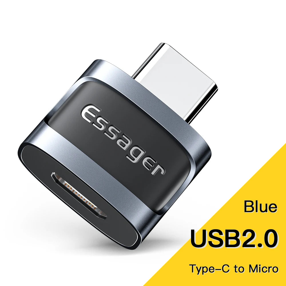 Essager OTG Type C To USB Micro USB To Type C Adapter OTG USB To Type C Adapter For Macbook Xiaomi HUAWEI Samsung OTG Connector