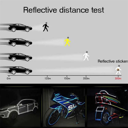 1pc 8m Bike Stickers Reflective Tape Fluorescent DIY Bike Bicycle Strips Cycling Tapes for Bicycle Helmet Motorcycle Scooter
