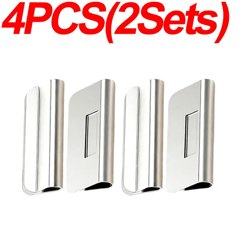 4PCS Strong Magnetic Curtain Clips Nail-Free Blackout Clip Keep Curtain Closed Prevent Light Leaking for Home Bedroom Office