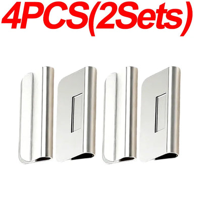 4PCS Strong Magnetic Curtain Clips Nail-Free Blackout Clip Keep Curtain Closed Prevent Light Leaking for Home Bedroom Office