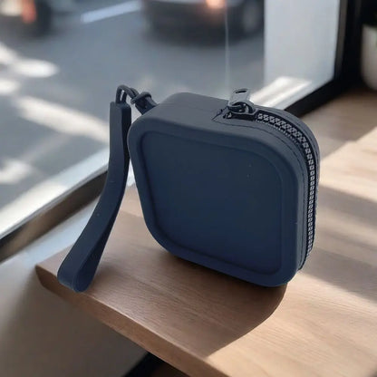 Vintage Silicone Organizer Wallet Coin Purse Waterproof Zipper Earphone Bag Travel Pouch Students