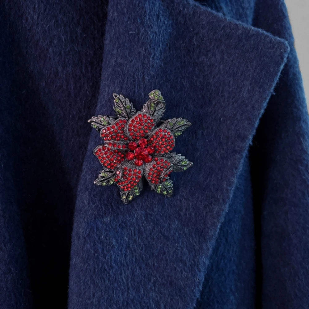 Baroque Thorned Rose Brooch Luxury Elegant Jewelry for Couples Wedding Party Gift Accessories Men Women