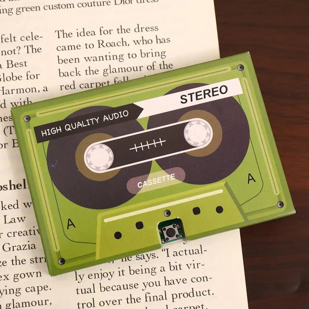 Voice Recordable Greeting Card 60 Seconds Recording Time Message Recorder Cassette Recording Voice Tape Greeting Card