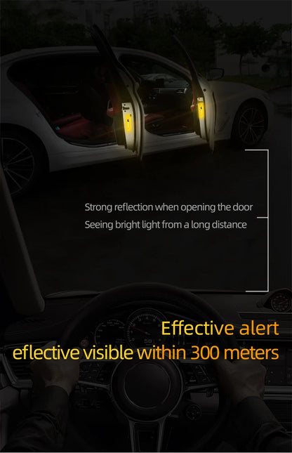 4PCS Car Stickers Door Opening Reflective Warning Sticker For Subaru STI Forester Impreza Legacy Outback XV BRZ WRX Tribeca