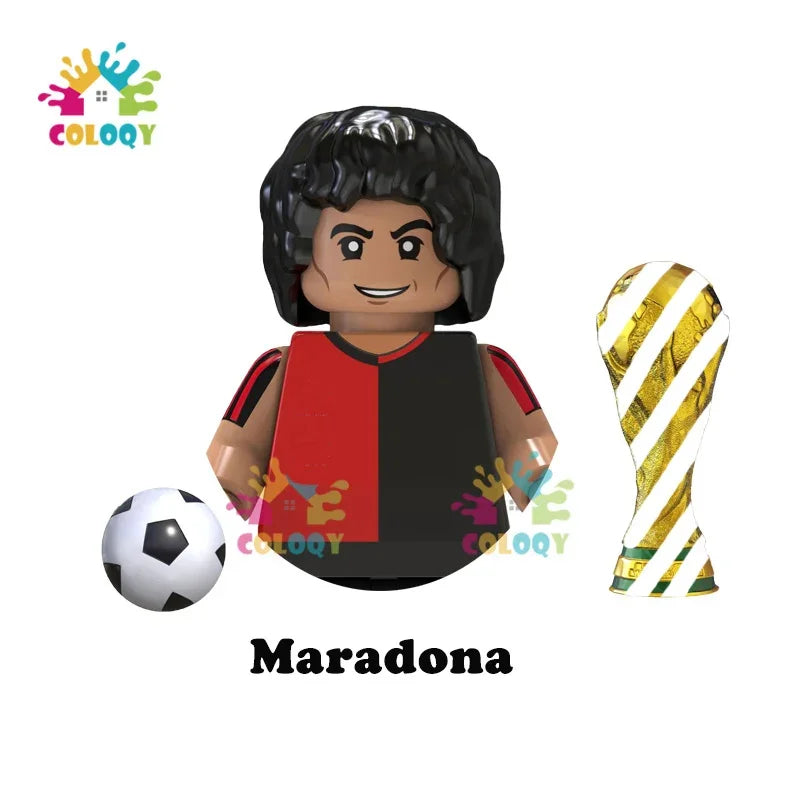 Kids Toys Football Stars Building Blocks Sport Player Mini Action Figures Toys For Boys Christmas Gifts