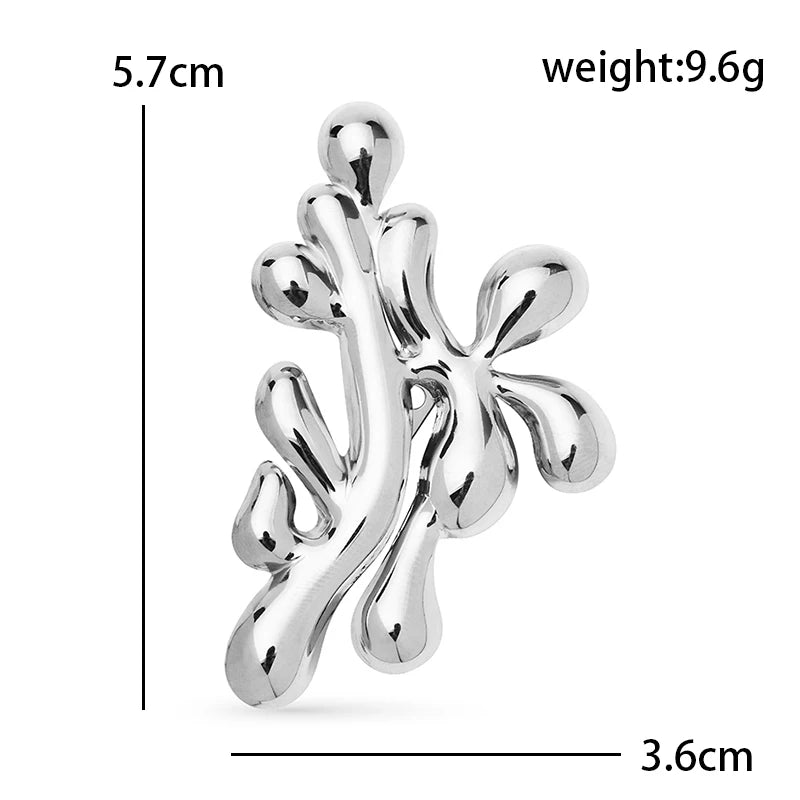 Wuli&baby Stainless Steel Viable Sperm Brooches For Women Unisex 2-color Art Design Sperms Party Causal Clothes Pins Gifts