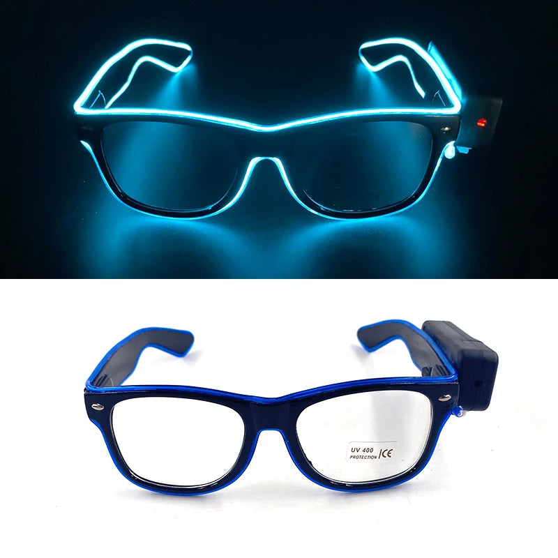 New Cool Wireless Glowing LED Light Up Glasses For Rave Festival Party Luminous Neon Mosaic Sunglasses club disco Eye Glasses