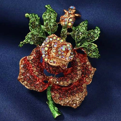 Baroque Luxury Beautiful Roses Sunflower Design Men's Women's Brooch Pins，Jewelry Accessories, Wedding Holiday Party Favors