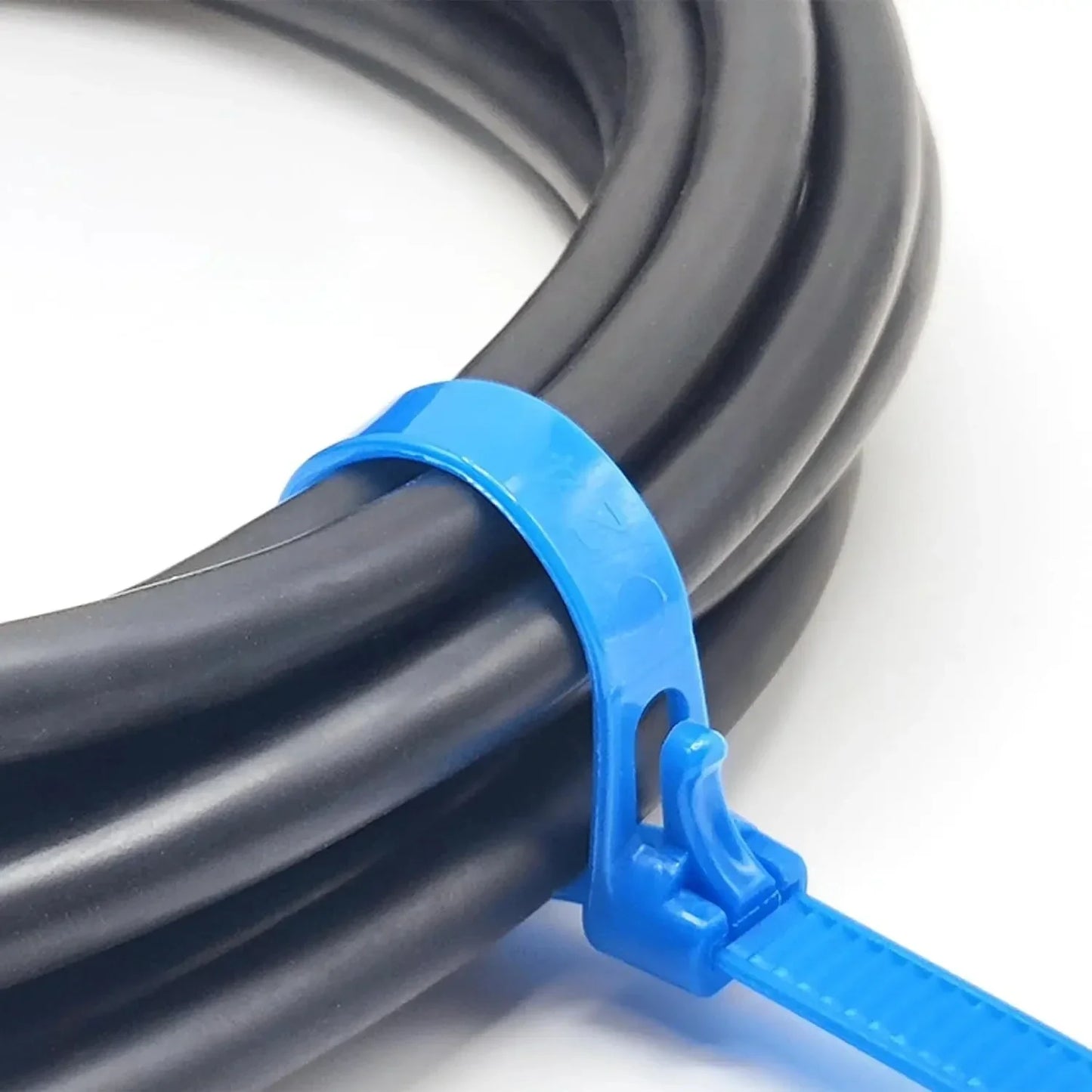 10Pcs Reusable Cable Ties Cable Lock Loop Nylon Ties Removable Recyclable Mixed Colours Black White Cable Ties