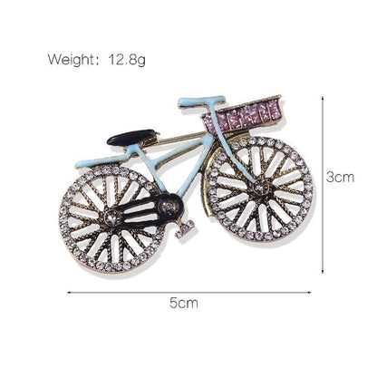 Fashion Bicycle Shape Brooch Men Women Leisure Cycling Sports Gift Cyclists Badges Sports Lapel Pins Biking Jewelry Biker Gift