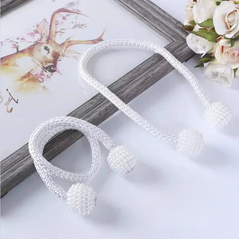 Curtain magnet buckle without punching creative versatile rope ties decoration modern simple straps 2pcs