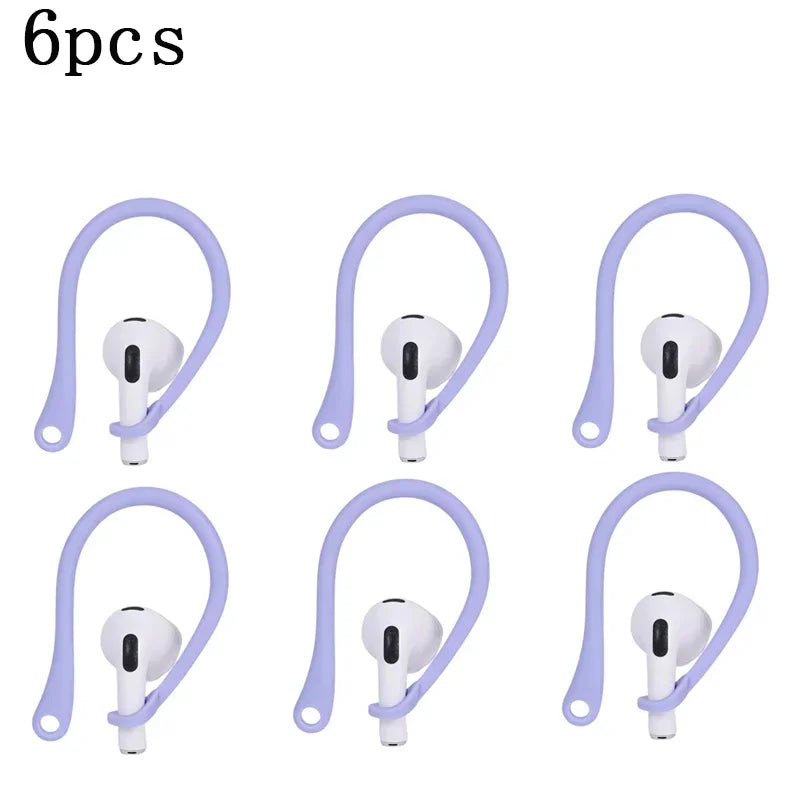 1/3/5/6Pairs Silicone Ear Hooks for Apple AirPods Pro Accessories Anti-fall Bluetooth Earphone Holder for AirPods 3 Earhooks