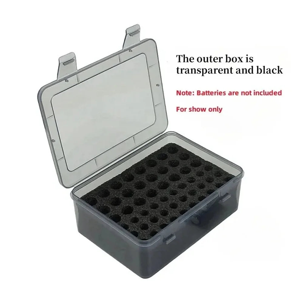 Multi Slot Battery Organizer Storage Case Holder 54 Slot AA AAA Battery Storage Organizer Box Home Drawer Organization Dispenser