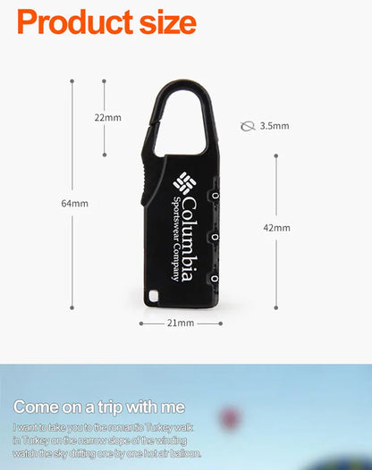 Alloy Combination Code Number Lock Padlock Luggage Lock for Zipper Bag Backpack Handbag Drawer Cabinet Luggage Lock Tools