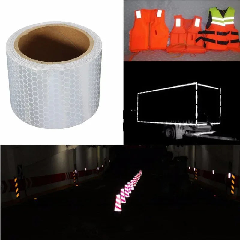 3M/1M Car Reflective Tape Auto Safety Warning Sticker Reflector Protective Tape Strip Film for Trucks Auto Motorcycle Stickers