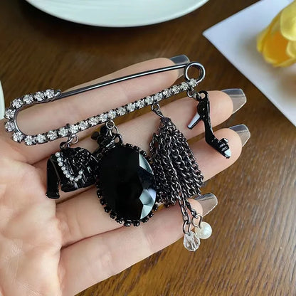 Affordable Luxury Floral Tassel Brooch for Men and Women, Jewelry, Fashion Accessories, Party Gift