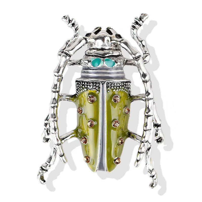 SHMIK Women Men Bee Beetle Crystal Pearl Brooches Pin Fashion Metal Cute Insect Jewelry Accessoreis Retro Women's Men's Brooch