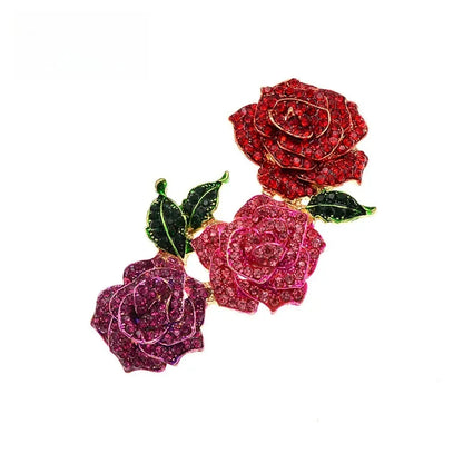 Baroque Luxury Beautiful Roses Sunflower Design Men's Women's Brooch Pins，Jewelry Accessories, Wedding Holiday Party Favors