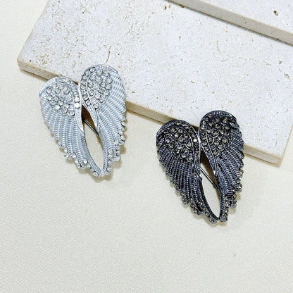 Dark Wing Brooch Personalized Suit Angel Wings Accessory Men's Fashion High-end Inlaid Rhinestones Brooch Chest Flower Jewelry