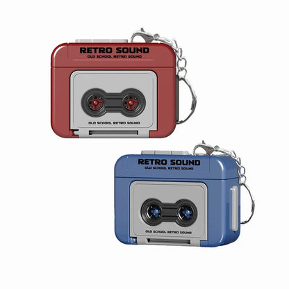 1Pcs Retro Recorder Keychain 15S Recorder Cassette Tape Keyring Student Bag Pendant Couple Friends Gift
