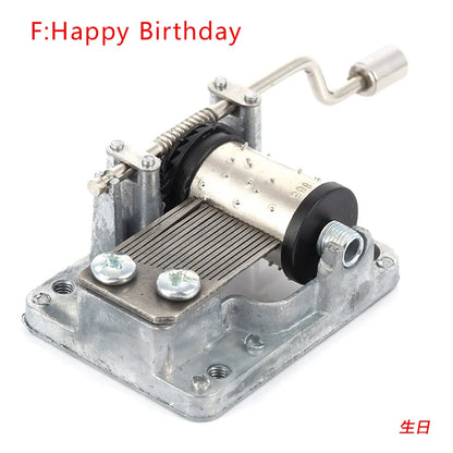 Hand-Cranked Music Box Movement Metal Rocker Mini Diy Gift Music Mechanical Decorative Collectibles For Girl Boy friend