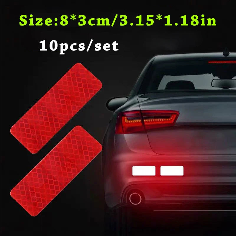 5pcs/set Car Bumper Reflective Safety Strip Stickers Car Reflective Sticker Reflective Warning Safety Tape