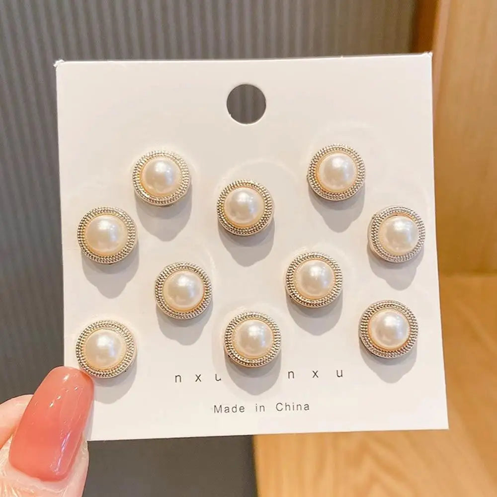 10pcs Trendy Collar Needle Buckle Fixed Pin Brooch Jewelry For Women Brooch Fashion No Punching Magnetic Buckles For Shirts
