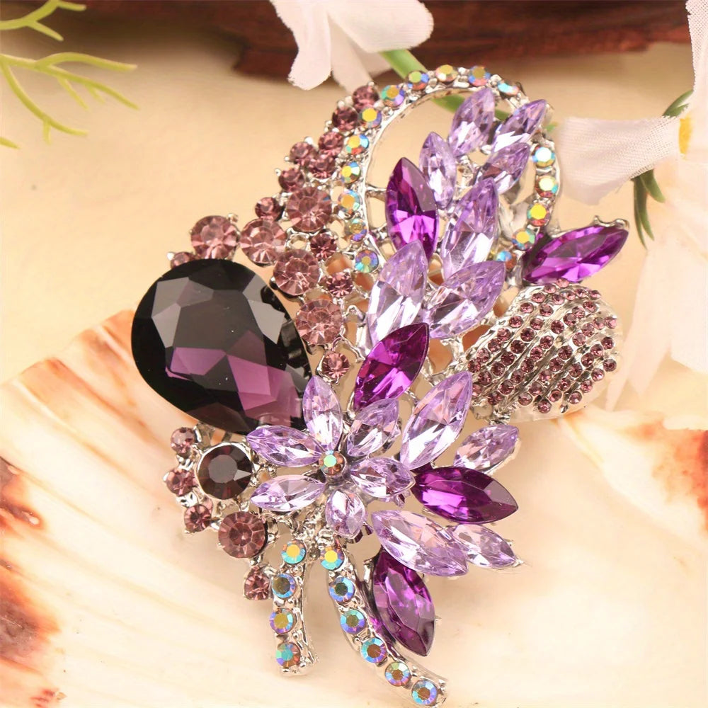 Baroque Luxury Floral Design Brooch for Men and Women, Jewelry Accessories, Wedding, Holiday, and Party Gift