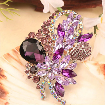 Baroque Luxury Floral Design Brooch for Men and Women, Jewelry Accessories, Wedding, Holiday, and Party Gift