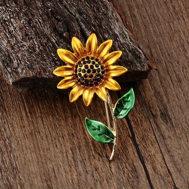SHMIK High-end Women Girls Fashion Elegant Crystal Daisy Brooch Badges Fashion Exquistie Lady Wedding Party Pin Jewelry Buckles