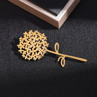 ❃Trendy Stainless Steel Dandelion Brooches For Women Plant Pins Casual Party Accessories Luxury Gifts Friends