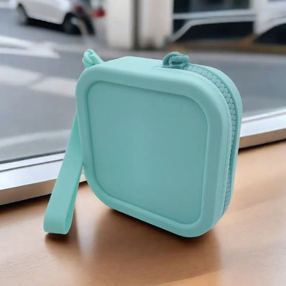 Vintage Silicone Organizer Wallet Coin Purse Waterproof Zipper Earphone Bag Travel Pouch Students