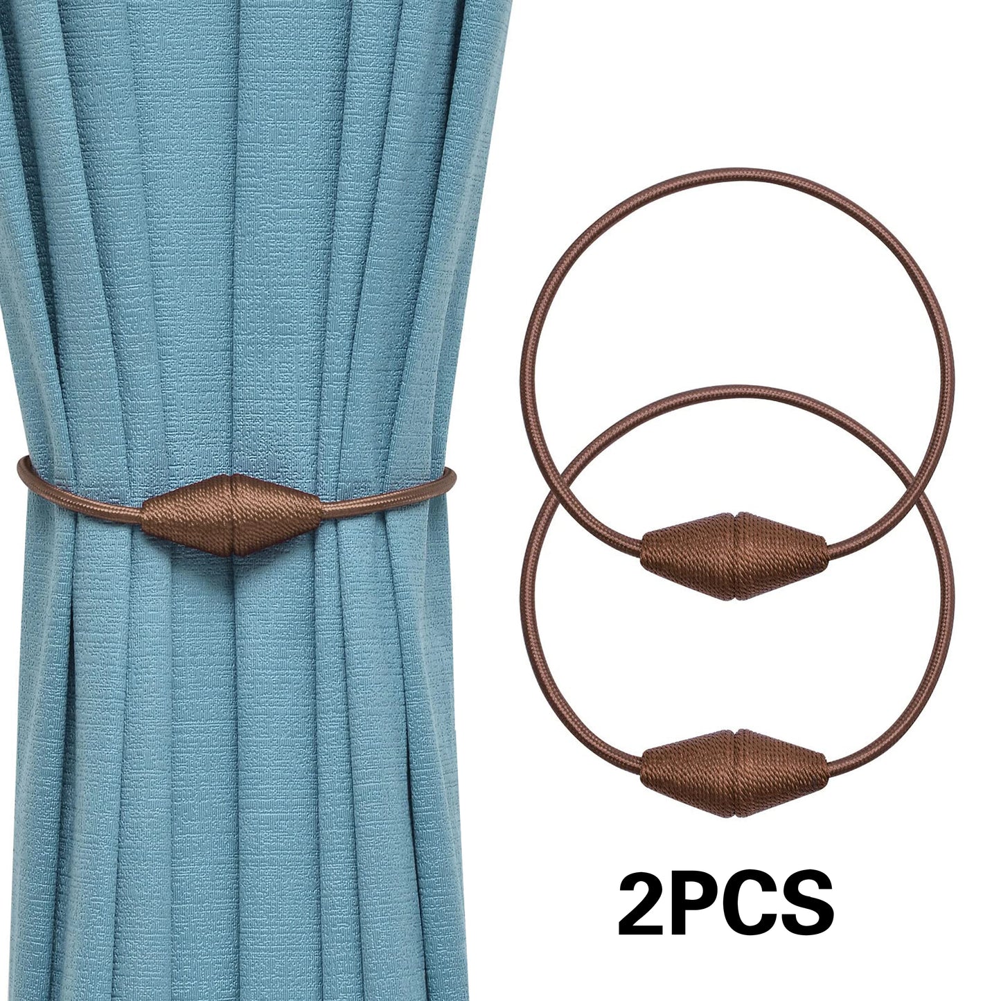 2pcs European style conical shaped strong magnetic curtain tiebacks for thin or heavy curtains, suitable for home, living room