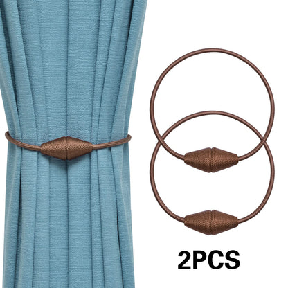 2pcs European style conical shaped strong magnetic curtain tiebacks for thin or heavy curtains, suitable for home, living room