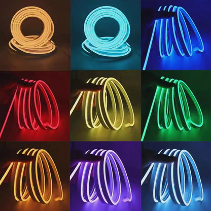 5m 12V LED Neon Strip Lights Outdoor Waterproof Silicone Neon Lamp Outdoor DIY sign Diode Tape Home Garden Decor Aquarium Light