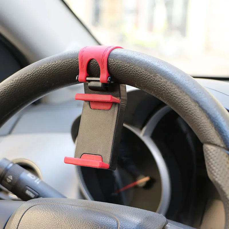Universal Car Interior Steering Wheel Clip Phone Holder Mount for iPhone XiaoMi Samsung Mobile Phone GPS Car Accessories