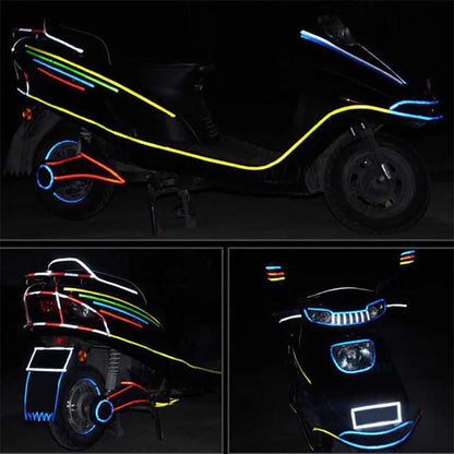 1pc 8m Bike Stickers Reflective Tape Fluorescent DIY Bike Bicycle Strips Cycling Tapes for Bicycle Helmet Motorcycle Scooter