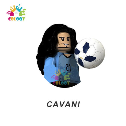 Kids Toys World Famous Football Stars Building Blocks Sport Player Mini Action Figures Golden Cup Toys For Boys Birthdays Gifts