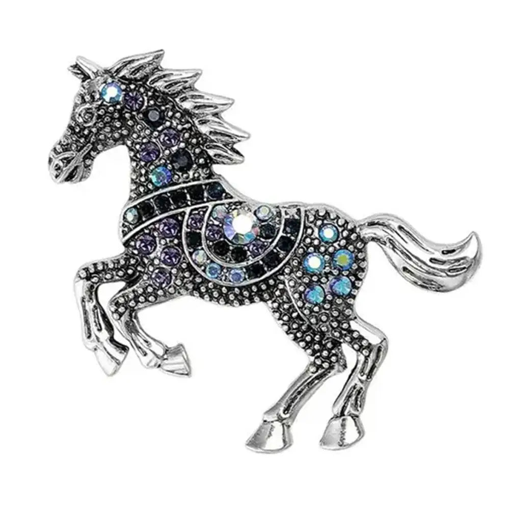 High-End Horse Year Brooch Cute Fun Steed Collar Pin Chinese Style Light Luxury Creative Accessory