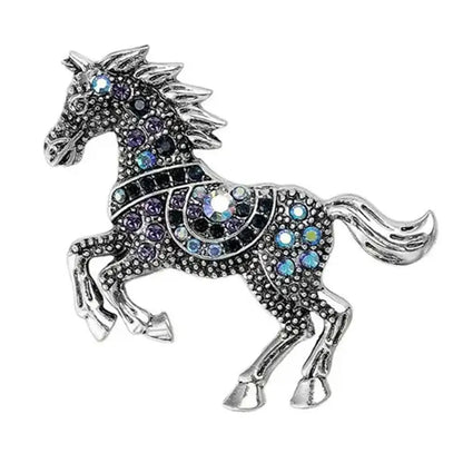 High-End Horse Year Brooch Cute Fun Steed Collar Pin Chinese Style Light Luxury Creative Accessory