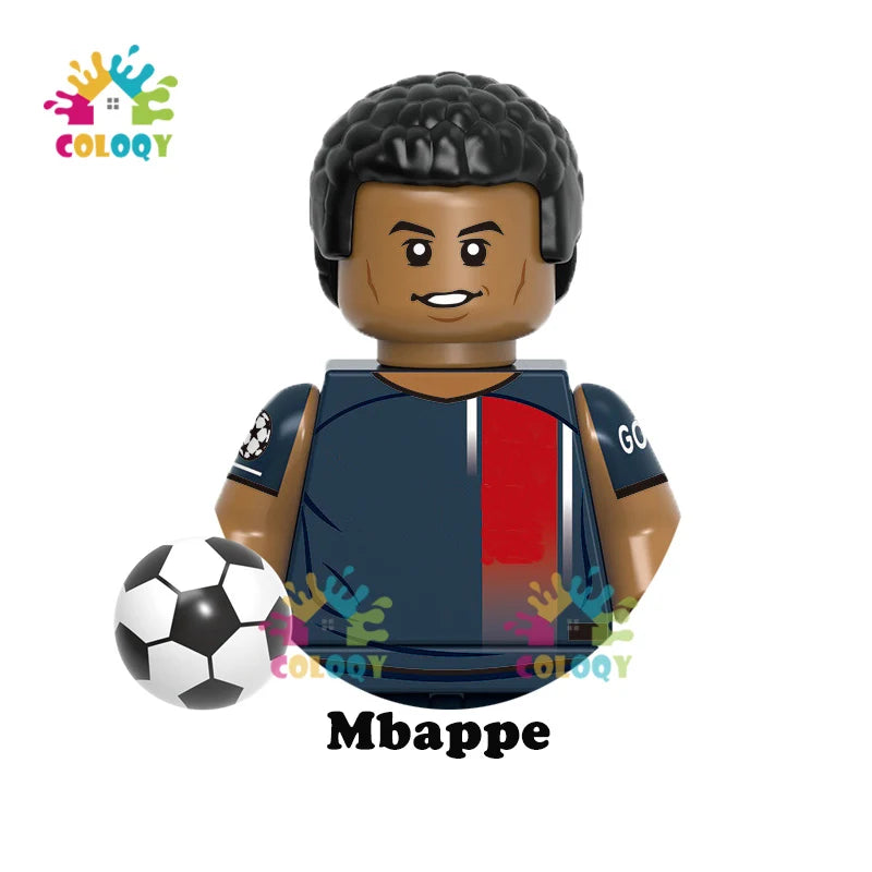 Kids Toys World Famous Football Stars Building Blocks Sport Player Mini Action Figures Golden Cup Toys For Boys Birthdays Gifts