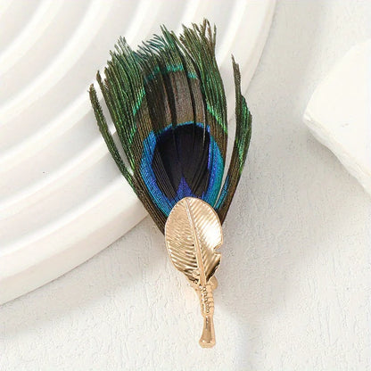SKEDS Women Men Fashion Exquisite Crystal Feather Pearl Brooch Pin Elegant Classic Lady High-end Badges Accessories Gift