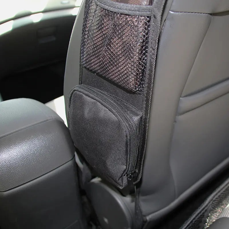 Multifunctional Zipper Storage Bag Car Side Storage Bag with Mesh Pocket for Things Holder Suitable for Cars