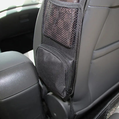 Multifunctional Zipper Storage Bag Car Side Storage Bag with Mesh Pocket for Things Holder Suitable for Cars