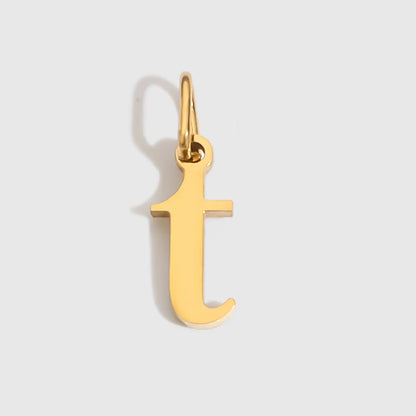 eManco Stainless Steel Cut 26 Letters Charm DIY Women's Necklace Bracelet Jewelry Making Factory Direct Sales