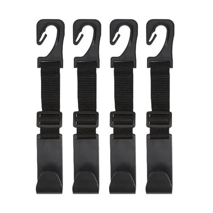 4Pcs Car Hook For Car Rear Seat Back Hooks Headrest Hanger Clip Universal Adjustable Holder Storage Car Interior Accessories