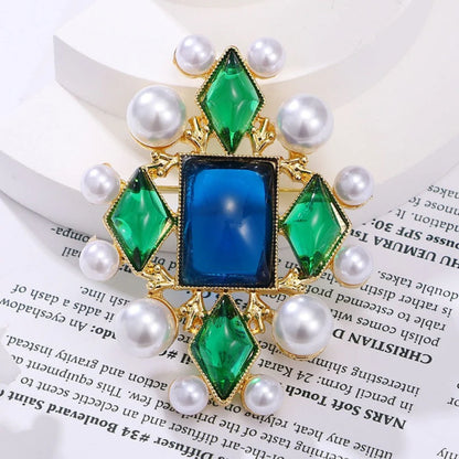 Baroque-Style Luxury Vintage Cross Brooch for Men and Women, Jewelry, Fashion Accessories, Wedding and Party Gifts