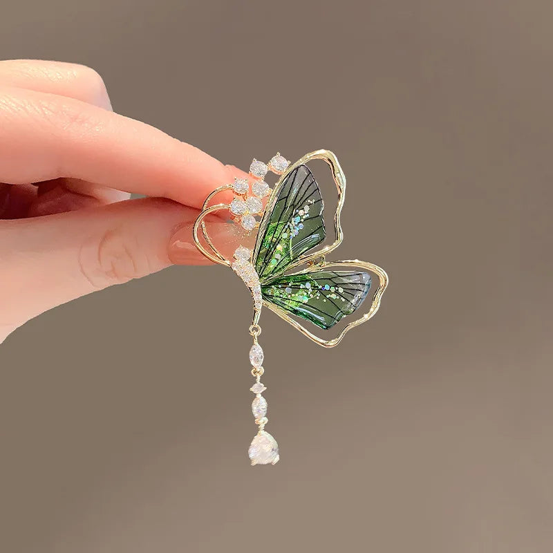 Multicolour Trendy Acrylic Brooches Faery Elf Butterfly Dragonfly For Women Fashion Insect Jewelry For Birthday Party Daily