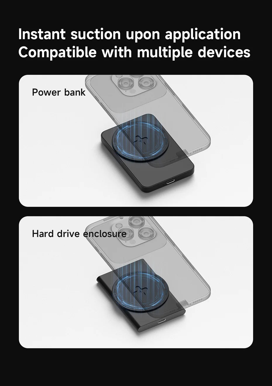 Hagibis Magnetic Adapter Magnet Sticker for Magsafe Accessories Metal Plate Adhesive Patch Bundle Kits SSD Power Banck DAC Amp