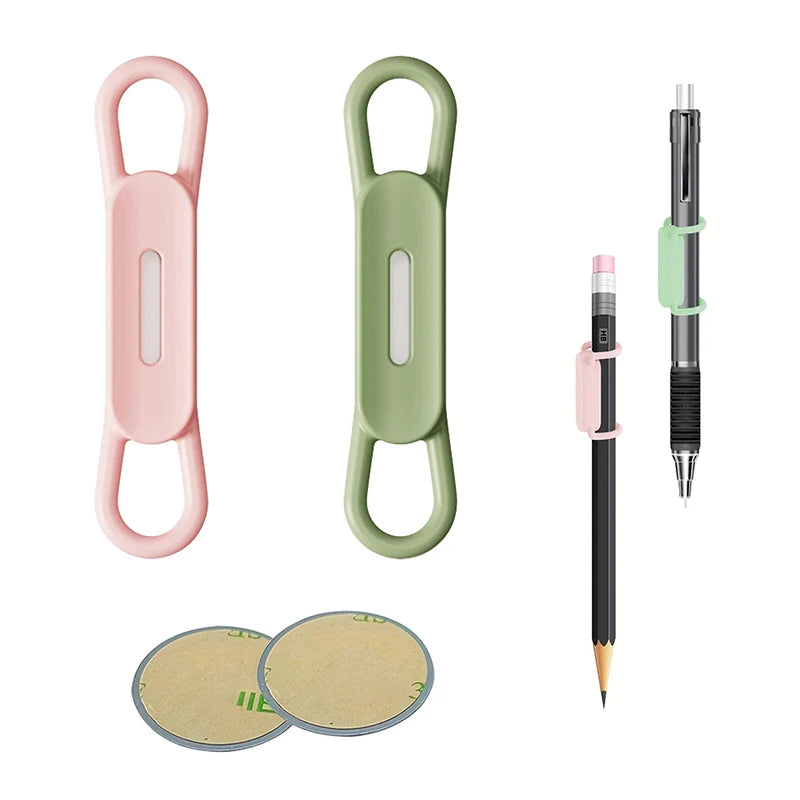 6 Colour Magnetic Pen Holder Office Whiteboard Adhesive Pencil Hooks Adjustable Silicone Magnet Marker Holders for Refrigerator